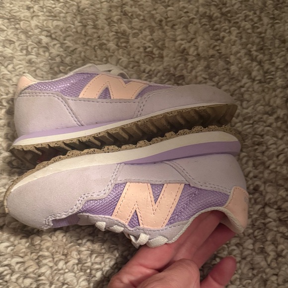 New Balance Kids Lavender and Peach Sneakers - Picture 5 of 5